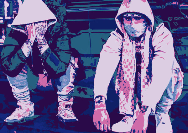 Rondo x Central Cee Movie stampa d’arte pop Trapster Edition by SOME