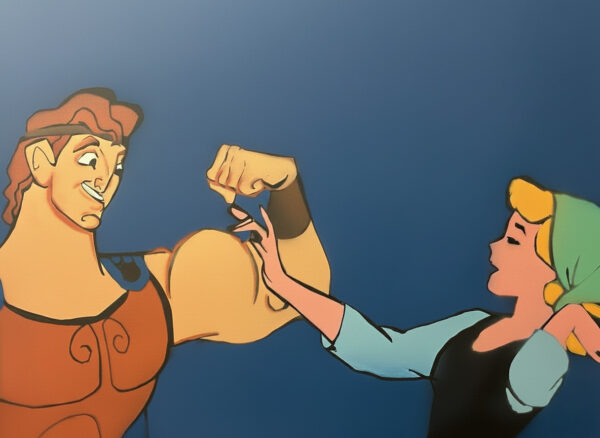 FLIRT (2025) — Stencil and spray paint pop art by SOME®, Disney reinterpretation exploring seduction and gender roles through irony.